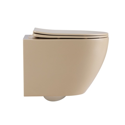 MISKA WC WISZĄCA RIMLESS MIZU-CAP-RIM-03 CAPPUCCINO DESKA WOLNOOPADAJĄCA DUROPLAST