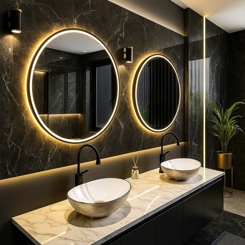 UMYWALKA NABLATOWA CERAMICZNA OWALNA LUMO-GL-BR-405 ZŁOTA SZCZOTKOWANA 33x40 CM