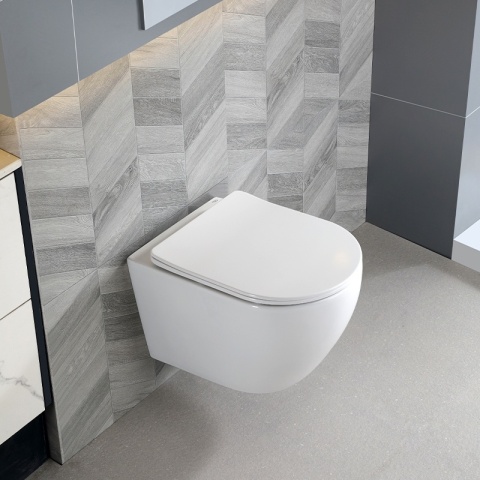 ZESTAW PODTYNKOWY WC STELAŻ GEBERIT DUOFIX MISKA MIZU-WH-TR-03 PRZYCISK DELTA 50 CZARNY POŁYSK