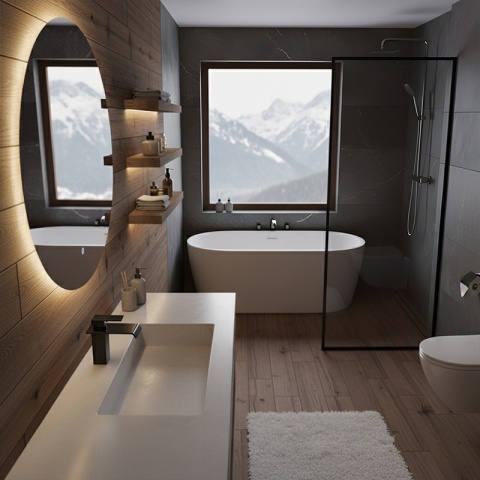 BATERIA UMYWALKOWA ŁAZIENKOWA F303B CZARNA