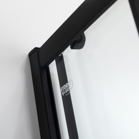 KABINA PRYSZNICOWA PÓŁOKRĄGŁA Z BRODZIKIEM MAJA CZARNA 90x90 CM 5 MM