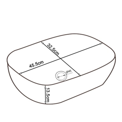 UMYWALKA NABLATOWA CERAMICZNA PROSTOKĄTNA MILO-GL-MOD7-455 ZŁOTY POŁYSK 45x32 CM