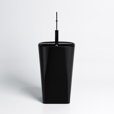 UMYWALKA WOLNOSTOJĄCA CERAMICZNA OWALNA CLARO-BL-490 CZARNY MAT 49x38 CM