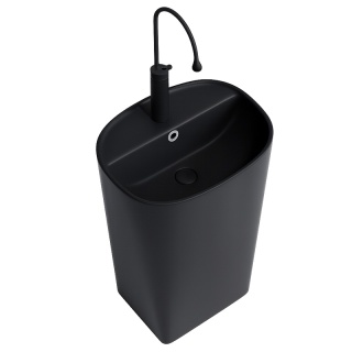 UMYWALKA WOLNOSTOJĄCA CERAMICZNA OWALNA CLARO-MTB-490 CZARNY MAT 49x38 CM