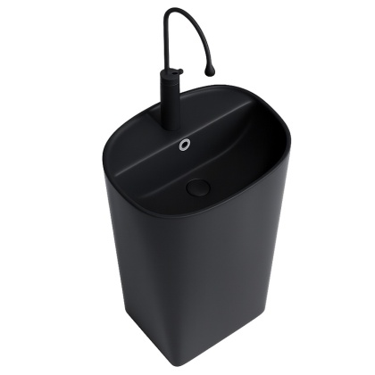 UMYWALKA WOLNOSTOJĄCA CERAMICZNA OWALNA CLARO-MTB-490 CZARNY MAT 49x38 CM