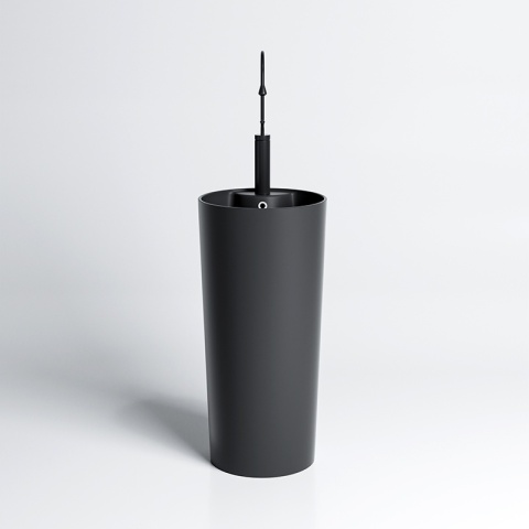 UMYWALKA WOLNOSTOJĄCA CERAMICZNA OKRĄGŁA LINO-MTB-400 CZARNY MAT 40x40 CM