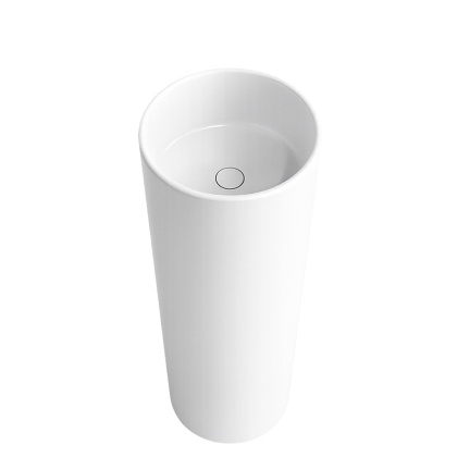 UMYWALKA WOLNOSTOJĄCA CERAMICZNA OKRĄGŁA LINO-WH-WOF-400 BIAŁY POŁYSK 40x40 CM