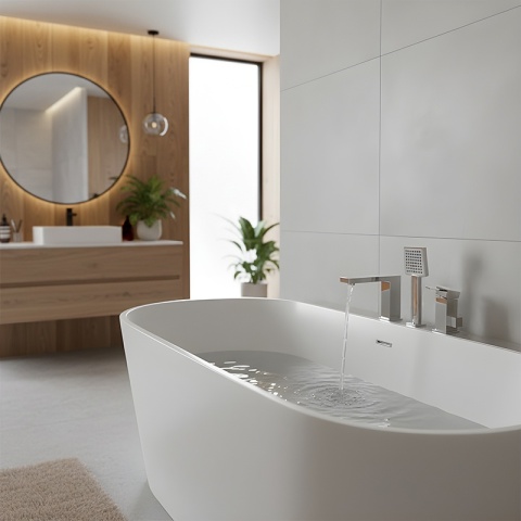 BATERIA ŁAZIENKOWA NAWANNOWA F301A CHROM