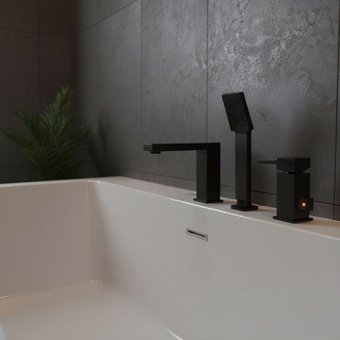 BATERIA ŁAZIENKOWA NAWANNOWA F301B CZARNA