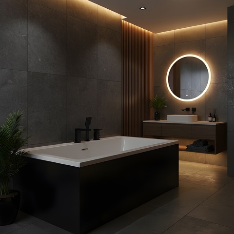 BATERIA ŁAZIENKOWA NAWANNOWA F301B CZARNA