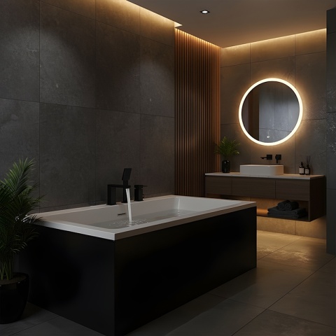 BATERIA ŁAZIENKOWA NAWANNOWA F301B CZARNA