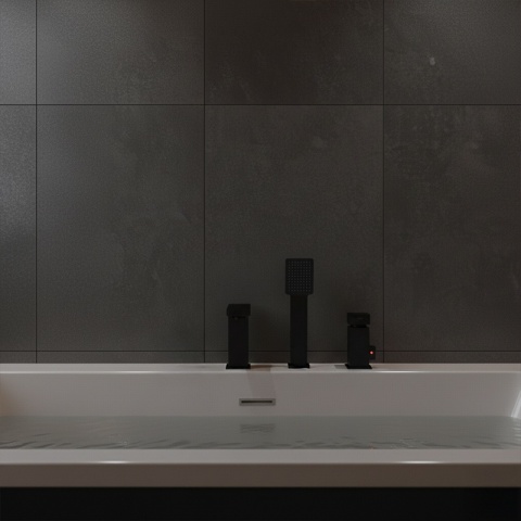 BATERIA ŁAZIENKOWA NAWANNOWA F301B CZARNA