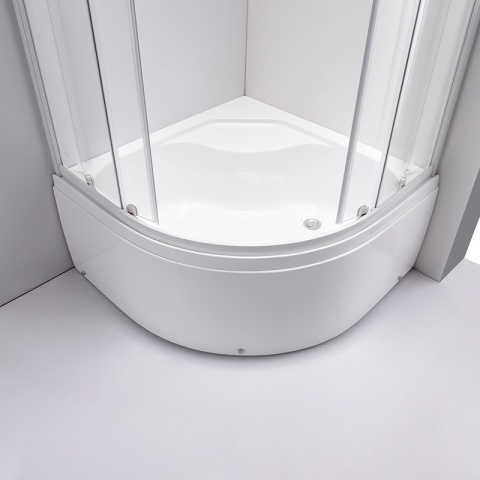 KABINA PRYSZNICOWA PÓŁOKRĄGŁA Z BRODZIKIEM MAJA BIAŁA 90x90 CM 5 MM