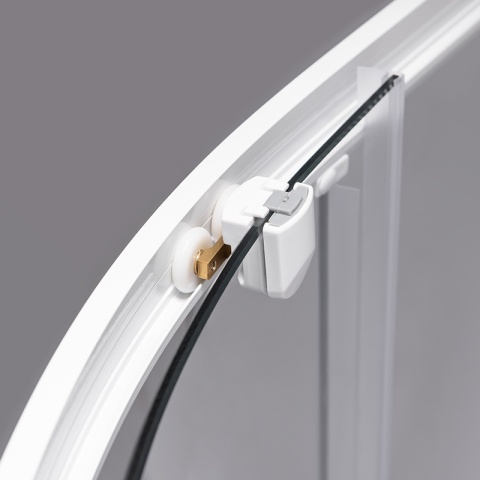 KABINA PRYSZNICOWA PÓŁOKRĄGŁA Z BRODZIKIEM MAJA BIAŁA 90x90 CM 5 MM