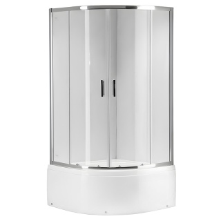 KABINA PRYSZNICOWA PÓŁOKRĄGŁA Z BRODZIKIEM MAJA CHROM 100x100 CM 5 MM