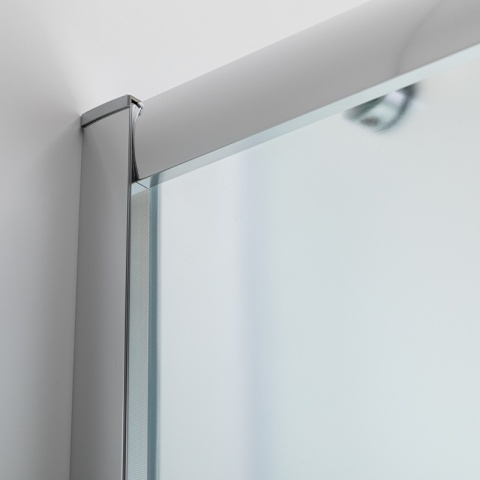 KABINA PRYSZNICOWA PÓŁOKRĄGŁA Z BRODZIKIEM MAJA CHROM MROŻONE SZKŁO 80X80 MAJA-CH-FR-80X80