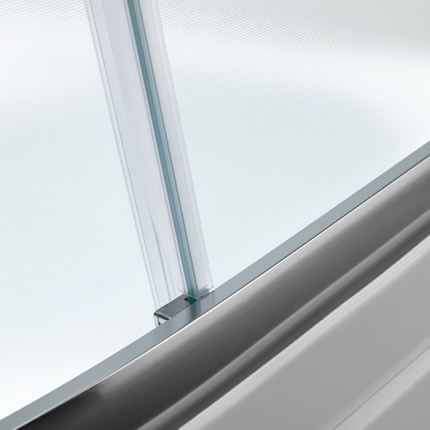 KABINA PRYSZNICOWA PÓŁOKRĄGŁA Z BRODZIKIEM MAJA CHROM MROŻONE SZKŁO 80X80 MAJA-CH-FR-80X80