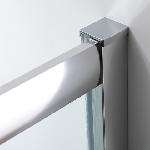 KABINA PRYSZNICOWA PÓŁOKRĄGŁA Z BRODZIKIEM MAJA CHROM MROŻONE SZKŁO 80X80 MAJA-CH-FR-80X80