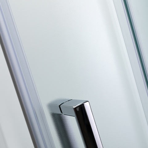 KABINA PRYSZNICOWA PÓŁOKRĄGŁA Z BRODZIKIEM MAJA CHROM MROŻONE SZKŁO 90X90 MAJA-CH-FR-90X90