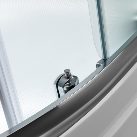 KABINA PRYSZNICOWA PÓŁOKRĄGŁA Z BRODZIKIEM MAJA CHROM MROŻONE SZKŁO 90X90 MAJA-CH-FR-90X90