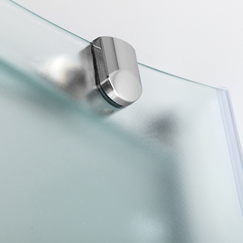 KABINA PRYSZNICOWA PÓŁOKRĄGŁA Z BRODZIKIEM MAJA CHROM MROŻONE SZKŁO 90X90 MAJA-CH-FR-90X90