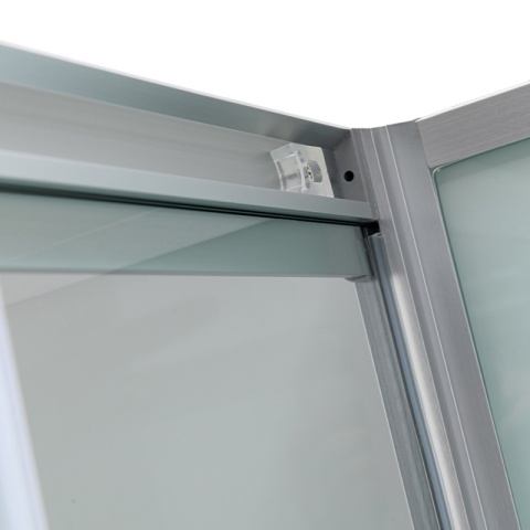 KABINA PRYSZNICOWA Z HYDROMASAŻEM LISA SZCZOTKOWANY CHROM 80x80 CM