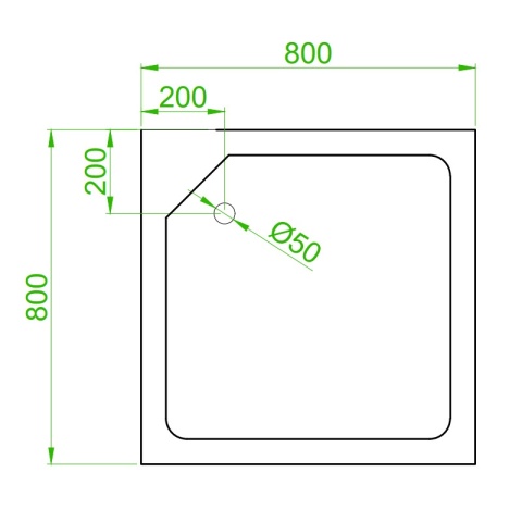 KABINA PRYSZNICOWA Z HYDROMASAŻEM LISA SZCZOTKOWANY CHROM 80x80 CM