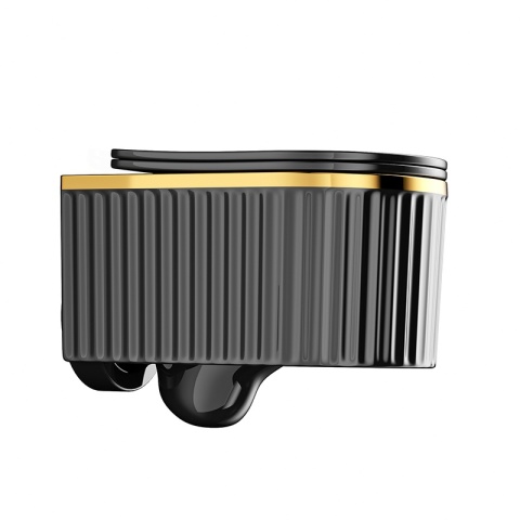 MISKA WC WISZĄCA RIMLESS LUMA-BL-GL-RIM-03 CZARNA DESKA WOLNOOPADAJĄCA DUROPLAST