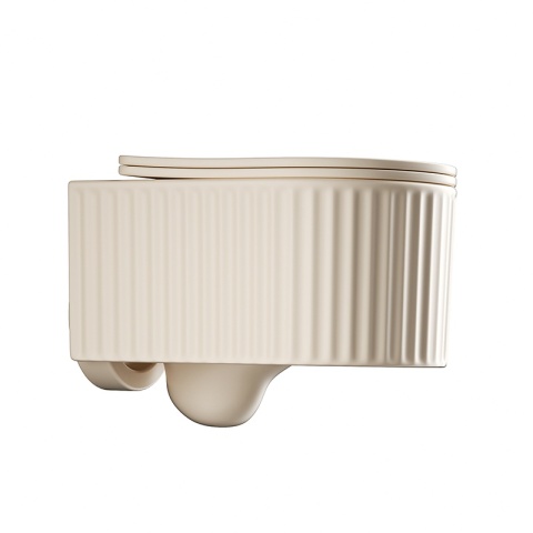 MISKA WC WISZĄCA RIMLESS LUMA-CAP-RIM-03 CAPPUCCINO RYFLOWANA DESKA WOLNOOPADAJĄCA DUROPLAST