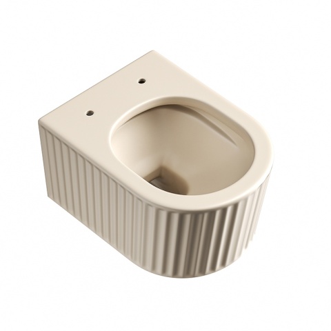 MISKA WC WISZĄCA RIMLESS LUMA-CAP-RIM-03 CAPPUCCINO RYFLOWANA DESKA WOLNOOPADAJĄCA DUROPLAST