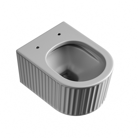 MISKA WC WISZĄCA RIMLESS LUMA-MTGR-RIM-03 SZARY MAT RYFLOWANA DESKA WOLNOOPADAJĄCA DUROPLAST