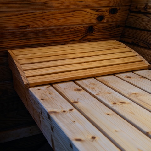 SAUNA OGRODOWA FIŃSKA BECZKA Z PIECEM TROMSO-HG-2 4-6 OSOBOWA 210x240 CM