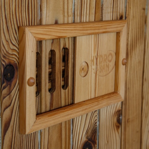 SAUNA OGRODOWA FIŃSKA BECZKA Z PIECEM TROMSO-HG-2 4-6 OSOBOWA 210x240 CM