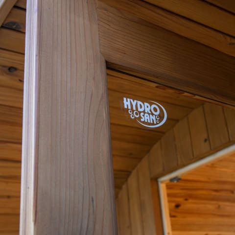 SAUNA OGRODOWA FIŃSKA BECZKA Z PIECEM TROMSO-HG-2 4-6 OSOBOWA 210x240 CM