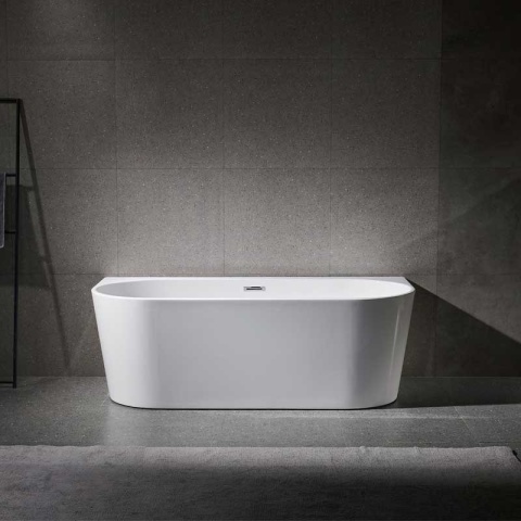 WANNA WOLNOSTOJĄCA PRZYŚCIENNA LENA2 527C2 BIAŁA PRZELEW CHROM 160x80 CM