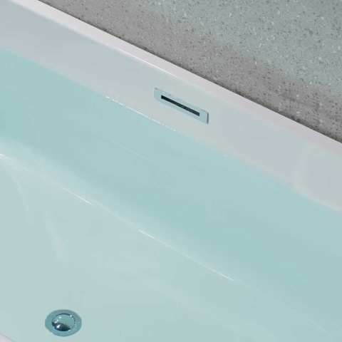 WANNA WOLNOSTOJĄCA PRZYŚCIENNA LENA2 527C2 BIAŁA PRZELEW CHROM 160x80 CM