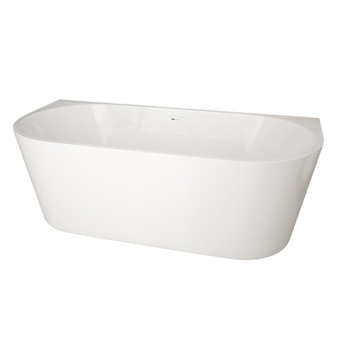 WANNA WOLNOSTOJĄCA PRZYŚCIENNA LENA2 527C2 BIAŁA PRZELEW CHROM 160x80 CM