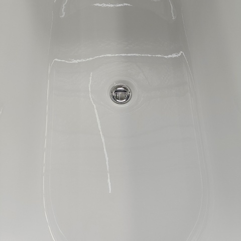 WANNA WOLNOSTOJĄCA PRZYŚCIENNA LENA2 527C2 BIAŁA PRZELEW CHROM 160x80 CM