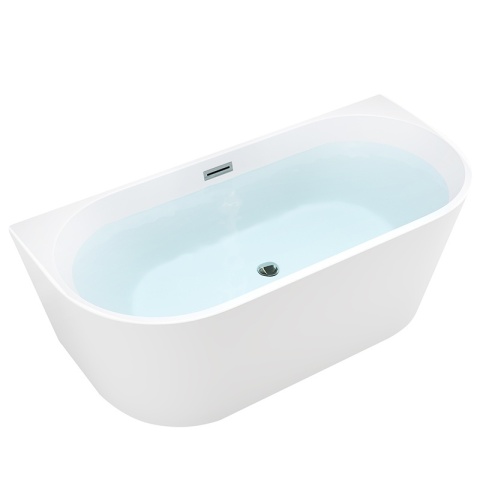 WANNA WOLNOSTOJĄCA PRZYŚCIENNA LENA2 527C2 BIAŁA PRZELEW CHROM 160x80 CM