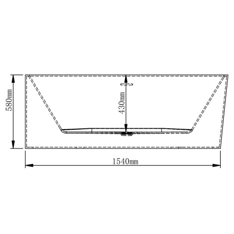 WANNA WOLNOSTOJĄCA PRZYŚCIENNA MERA2-509C2-L-P-WHMT LEWA BIAŁA PRZELEW BIAŁY MAT 160x75 CM
