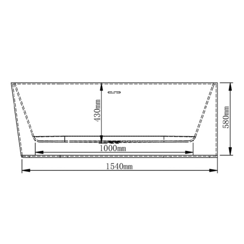 WANNA WOLNOSTOJĄCA PRZYŚCIENNA MERA2-509C2-R-P-WHMT PRAWA BIAŁA PRZELEW BIAŁY MAT 160x75CM