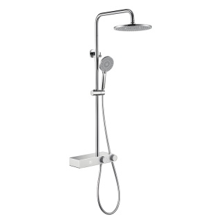 BATERIA PRYSZNICOWA ŁAZIENKOWA Z DESZCZOWNICĄ NATRYSKOWA F12A CHROM LCD