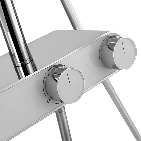 BATERIA PRYSZNICOWA ŁAZIENKOWA Z DESZCZOWNICĄ NATRYSKOWA F12A CHROM LCD