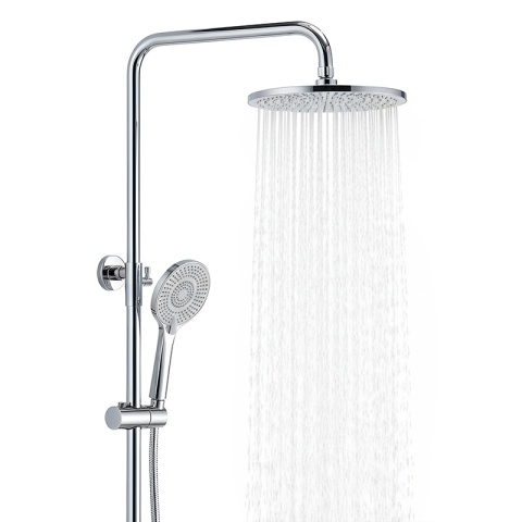 BATERIA PRYSZNICOWA ŁAZIENKOWA Z DESZCZOWNICĄ NATRYSKOWA F12A CHROM LCD