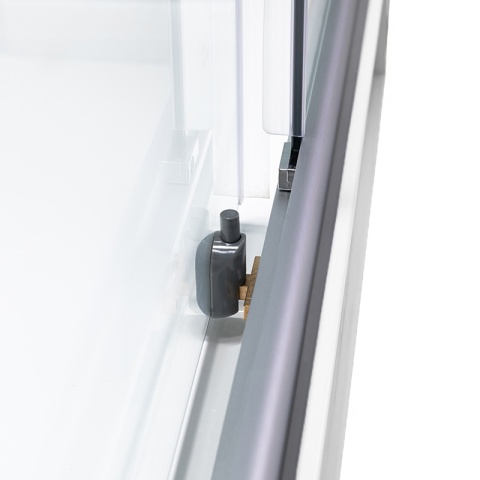 KABINA PRYSZNICOWA Z BRODZIKIEM Z HYDROMASAŻEM ALMA LEWA SZCZOTKOWANY CHROM 100X80 CM