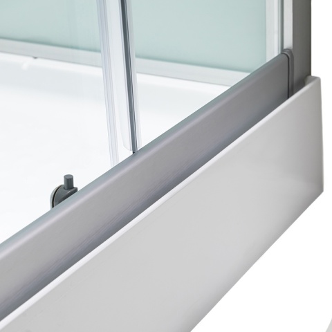 KABINA PRYSZNICOWA Z HYDROMASAŻEM LISA SZCZOTKOWANY CHROM 90x90 CM