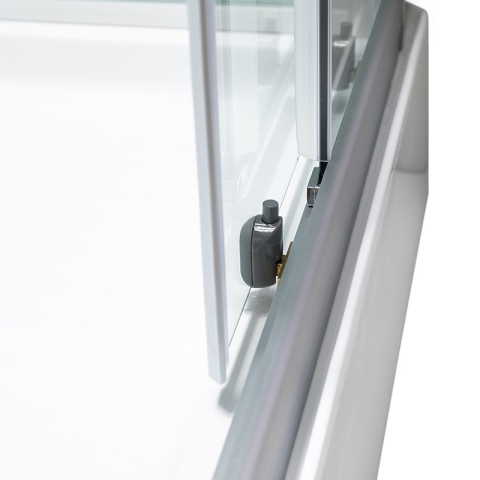 KABINA PRYSZNICOWA Z HYDROMASAŻEM LISA SZCZOTKOWANY CHROM 100x100 CM