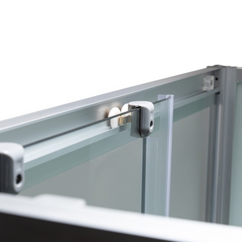 KABINA PRYSZNICOWA Z HYDROMASAŻEM LISA SZCZOTKOWANY CHROM 100x100 CM