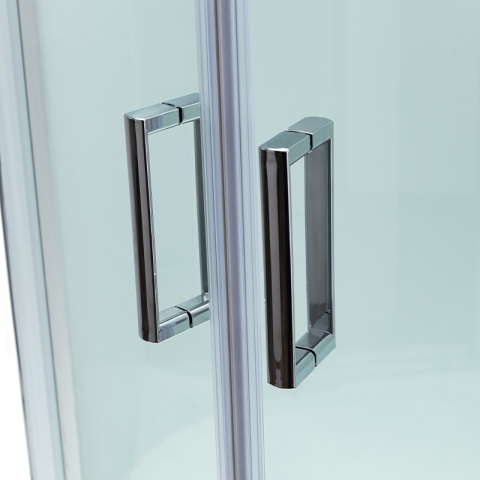 KABINA PRYSZNICOWA Z HYDROMASAŻEM PUERTO 01A SZCZOTKOWANY CHROM 80x80 CM PUERTO-CH-BR-01A-80