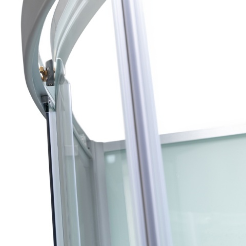 KABINA PRYSZNICOWA Z HYDROMASAŻEM PUERTO 01A SZCZOTKOWANY CHROM 80x80 CM PUERTO-CH-BR-01A-80